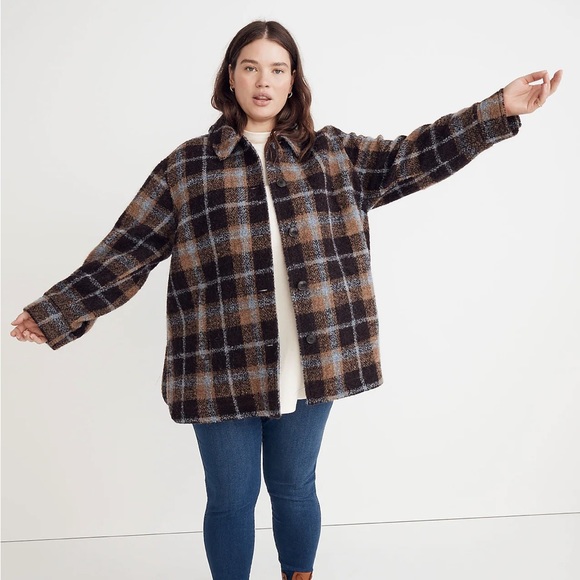 Madewell Jackets & Blazers - Madewell Plus Belrose Shirt-Jacket in Cassel Plaid
